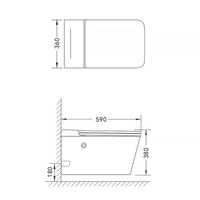 Унитаз импульсный Azario 360х590х380 подвесной, квадратный, быстросъемное сиденье микролифт, монтажная рама в комплекте арт-AZ-101C — фото 15, Подвесные унитазы