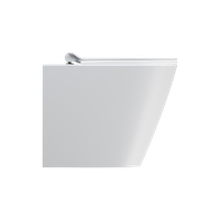 унитаз приставной KUBE X безободковый с водоворотной системой смыва Swirlflush фаянсовый белый матовый арт-941009 — фото 2, Приставные унитазы