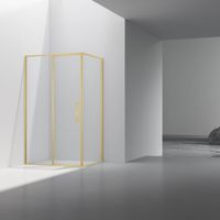 Душевой уголок Slim 8mm , 1200*900, брашированное золото, стекло прозрачное арт-VSR-4SLP9012CLG — фото 3, Прямоугольные душевые уголки