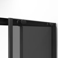 Душевое ограждение Niagara Nova NG-2830-34BLACK (100х100х195) квадрат,черный матовый,двери раздвижные,стекло тонированное,1 место — фото 10, Квадратные душевые уголки