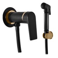 Смеситель Colorado для биде скрытый монтаж, душ, цвет черный матовый/золото, CO147/1CMATZ — фото 1, Смесители для биде