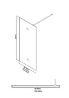 Душевая перегородка Niagara Nova NG-781-12BLACK (120х200) черный матовый,стекло эффект битого стекла,1 место — фото 10, Душевые перегородки