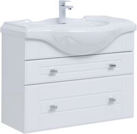 Тумба под раковину Aquanet Рондо 85 белый глянец арт-00304289 — фото 1, Тумбы под раковину