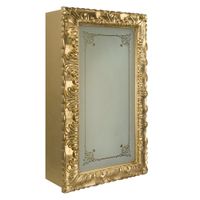 BELLA Витрина подвесная, стекл.дверь DX L58,5xh99xP25 см, стекло матвое с декором, бронза 21256 — фото 1, Шкафы для ванной