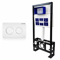 SET Инсталляция Sava Free Standing+клавиша смыва COOL белый глянец круг. арт-SFS40006466 — фото 1, Инсталляции для унитазов