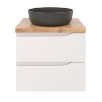 Тумба подвесная NORDIC 60 /левая/ со столешницей из массива 60 см под накладную раковину /AQUA DE MARCO 5060CNOR060/H/L — фото 5, Тумбы под раковину