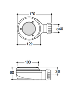 Товар: Сифон GLOBO DOCCIAPIETRA для поддона цвет хром DP008 - фото 2 Сифон GLOBO DOCCIAPIETRA для поддона цвет хром DP008 — фото 2, Сифоны для поддонов