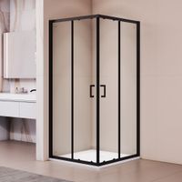 Душевой уголок RGW PA-030B 90x90, квадратный, профиль черный, стекло прозрачное/6 мм, арт-3508103099-14 — фото 3, Квадратные душевые уголки