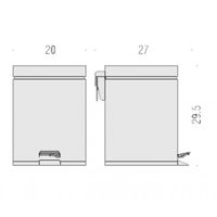 Ведро COLOMBO DESIGN COMPLEMENTI B9211 напольное с крышкой с педалью 6 л цвет нержавеющая сталь — фото 2, Мусорные ведра