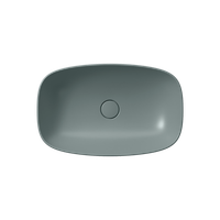 раковина накладная NUBES 60x38 без перелива агава матовый арт-978304 — фото 1, Раковины накладные