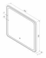 Зеркало арт-КАП-02-80_70-14 — фото 7, Зеркала в ванную комнату