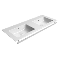 Товар: раковина подвесная/встраиваемая PURA двойная 120x50 белый арт-8845111 - фото 3 раковина подвесная/встраиваемая PURA двойная 120x50 белый арт-8845111 — фото 3, Раковины подвесные