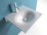 Раковина Scarabeo VEIL подвесная без перелива с одним отверстием цвет белый арт-6102 — фото 1, Раковины подвесные