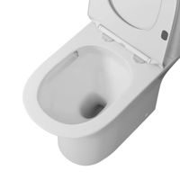 Унитаз напольный Grossman Classic GR-4465SQ (640х350х800) безободковый,белый с тонкой крышкой,микролифт,смыв торнадо,2 места — фото 2, Напольные унитазы