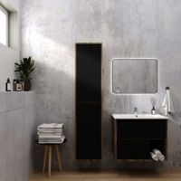 Тумба под раковину VIANT ЛЮКСЕМБУРГ 75 подвесная черный арт-VLUX75ELCH-T2YP — фото 3, Тумбы под раковину