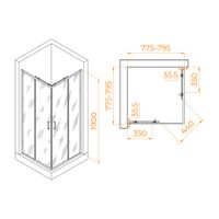 Комплект: Угол RGW PA-31B + поддон RGW CR 02083188-14, 19170188-01 — фото 5, Комплектующие для поддонов
