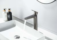 Товар: AQ1104BGM БЕТТА смеситель для раковины высокий 230, без донного клапана, оружейная сталь - фото 4 AQ1104BGM БЕТТА смеситель для раковины высокий 230, без донного клапана, оружейная сталь — фото 4, Смесители для раковины