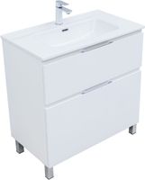 Тумба с раковиной Aquanet Алвита new 80 (Flat) напольная 2 ящ. цв. белый матовый арт-00345679 — фото 5, Тумбы с раковиной