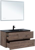 Тумба с раковиной Aquanet Алвита new 100 2 ящ. цв.дуб веллингтон табак арт-00335684 — фото 7, Тумбы с раковиной