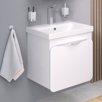 Тумба подвесная с умывальником SKANDI 60 /белая/ AQUA DE MARCO 5060WCSCA/H — фото 1, Тумбы с раковиной