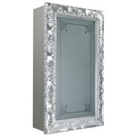 BELLA Витрина подвесная, стекл.дверь DX L58,5xh99xP25 cm, стекло матвое с декором, серебро 21255 — фото 1, Шкафы для ванной