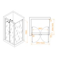 Душевой уголок RGW PA-144 (PA-104+Z-050-2+O-104) 1000x900 060814409-011 — фото 1, Душевые уголки