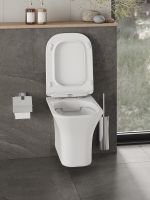 Orange Унитаз подвесной безободковый белый с инсталляцией, микролифт, кнопка смыва белая арт-CI02-100W+APB288 — фото 8, Комплекты унитаз + инсталляция