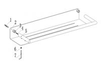 Полка большая ABBER Osten 316 AA1863BST сталь брашированная — фото 2, Полки для ванной и душа