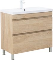 Тумба под раковину Aquanet Нота New 90 дуб светлый арт-00344146 — фото 1, Тумбы под раковину