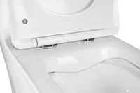 Унитаз-моноблок AZARIO STOUN 405х750х780 напольный, безободковый, в комплекте с сиденьем дюропласт микролифт, белый арт-AZ-1109 — фото 6, Напольные унитазы