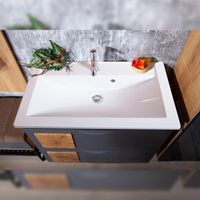 Товар: Комплект мебели для ванной Бриклаер Форест 80, дуб золотой/антрацит - фото 4 Комплект мебели для ванной Бриклаер Форест 80, дуб золотой/антрацит — фото 4, Комплекты мебели для ванной