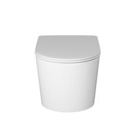 Унитаз подвесной Grossman (520х360х365) безободковый,смыв торнадо,белый с тонкой крышкой,микролифт,1 место арт-GR-4499SQ — фото 1, Подвесные унитазы