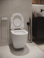 Agger Унитаз подвесной безободковый TORNADO белый с инсталляцией, микролифт, кнопка смыва белая арт-ATI09150+APB288 — фото 8, Комплекты унитаз + инсталляция