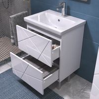 Товар: Тумба под раковину VIGO Geometry 60 напольная белый арт-015 - фото 3 Тумба под раковину VIGO Geometry 60 напольная белый арт-015 — фото 3, Тумбы под раковину