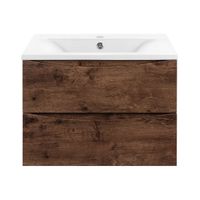 База под раковину Mia 600 подвесная, 2 выкатных ящика soft close, R.Wood арт-VMC-2MA600RW — фото 1, Тумбы под раковину