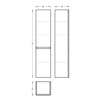 Пенал вертикальный Prestige (левый) арт-PRS000P-L — фото 3, Пеналы для ванной комнаты