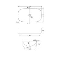 Раковина Scarabeo MOON накладная без перелива без отверстий цвет белый арт-5502 — фото 5, Раковины накладные