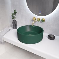 Раковина Grossman (400х400х150) зеленая матовая,1 место арт-GR-3013OLM — фото 2, Раковины накладные