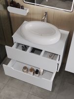 Orange Line Li-80TuwMDF+B08-640W тумба с раковиной подвесная 80 см, белый Li-80TuwMDF+B08-640W — фото 4, Тумбы с раковиной