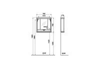 62232 Valarte Зеркало-шкаф 80 см с LED подсветкой цвет серый матовый VITRA — фото 2, Зеркальные шкафы в ванную