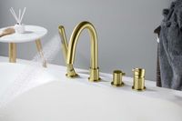 Товар: AQ1348BG ЕВРОПА смеситель на борт ванны на 4 отв., шлиф. золото - фото 7 AQ1348BG ЕВРОПА смеситель на борт ванны на 4 отв., шлиф. золото — фото 7, Смесители на борт ванны