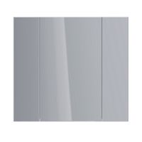 Шкаф зеркальный Lemark UNIVERSAL 90х80 см 3-х дверный, цвет корпуса: Белый глянец арт-LM90ZS-U — фото 2, Зеркальные шкафы в ванную
