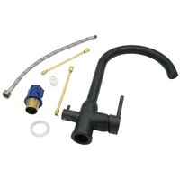 NAPOLI Смеситель д/кухни совмещенный с краном для питьевой воды, черный камень арт-32665 — фото 9, Смесители для кухни