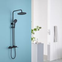 Душевая стойка ABBER Emotion с изливом, черный матовый арт-AF8816BL — фото 2, Душевые стойки