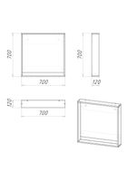 Товар: Зеркало "СМАРТ-70 см" графит с полкой арт-207007 - фото 2 Зеркало "СМАРТ-70 см" графит с полкой арт-207007 — фото 2, Зеркала в ванную комнату