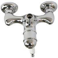 OXFORD См-ль д/душ. колонны моноком., термостат. внешний, выход М3/4", ручка белая, хром 19131 — фото 4, Смеситель для душа