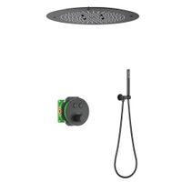 Душевая система встроенная с термостатом Timo Saona SX-2370/03SM черный — фото 5, Душевые системы