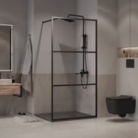 Душевая перегородка Niagara Nova NG-688-10BLACK (100х195) черный матовый,стекло прозрачное,1 место — фото 2, Душевые перегородки