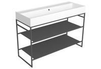 Металлическая структура SIMAS AGILE напольная цвет черный матовый AGSA121 — фото 1, Консоли для раковины