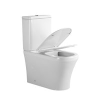 Унитаз напольный Grossman Tornado (650х380х795) безободковый,белый с тонкой крышкой,микролифт,смыв торнадо,2 места арт-GR-4485SQ — фото 1, Напольные унитазы